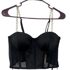 Black crop top size small